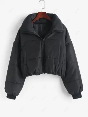 Zip Up Pockets Puffer Padded Coat from zaful zaful Zip Up Pockets Puffer Padded Coat