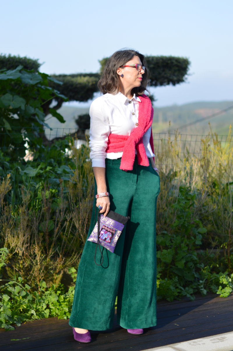 style steal in pink and green