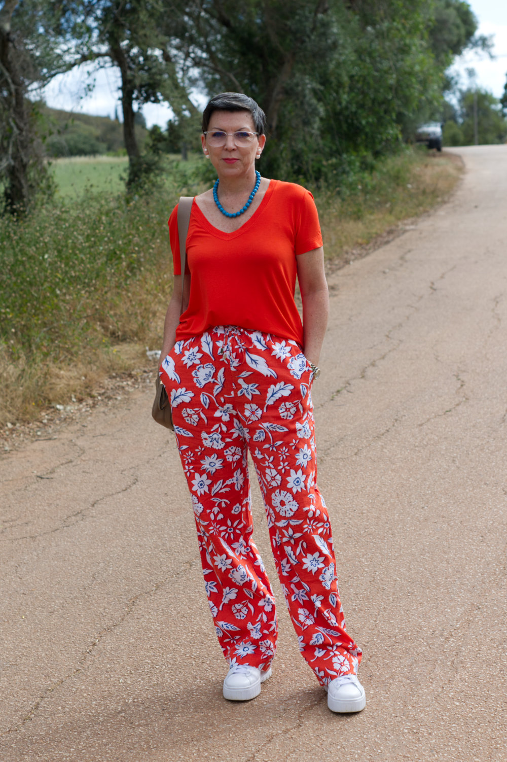A summery orange outfit | link-up - The Grey Brunette
