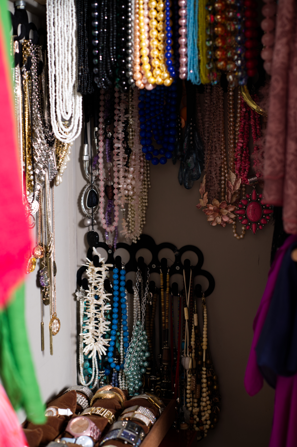 my little necklace and scarf cupboard